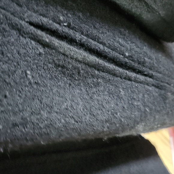 Womens 100% wool coat black 3/4 length Size large Dalia Collection - Picture 6 of 8